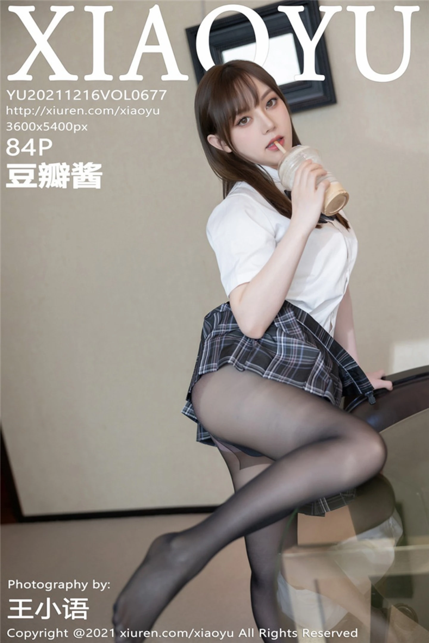 [XiaoYu画语界]Vol.677_模特豆瓣酱学生制服主题性感内衣配黑丝裤袜秀丰满身材诱惑写真84P-秀人网 - XiuRen.Pro